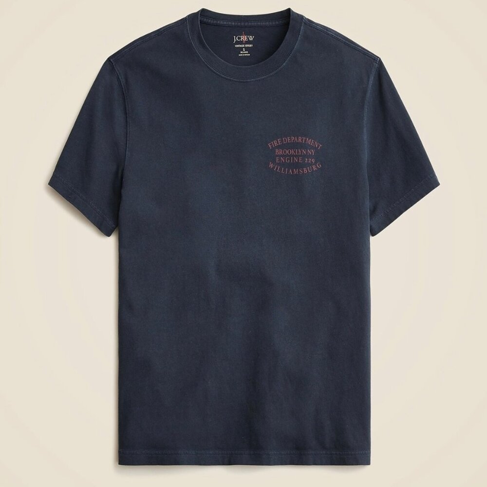 J. Crew Limited-Edition Vintage - Wash cotton FDNY® graphic T-shirt Size L